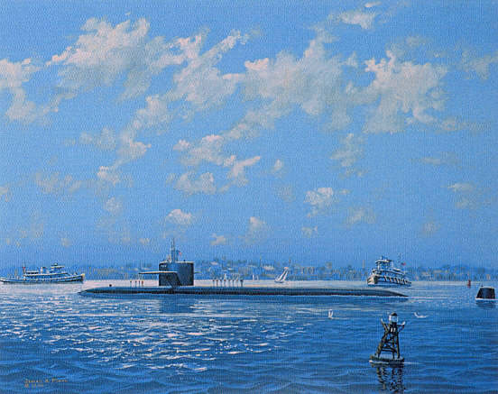 "USS Boston SSN-703" - James Flood - Naval Art